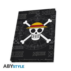 Set - One Piece - Verre XXL + Pin's + Carnet "Skull"