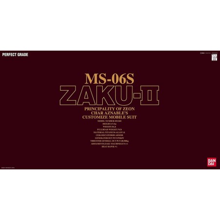 Maquette - Perfect Grade - Gundam - MS-06S Zaku II