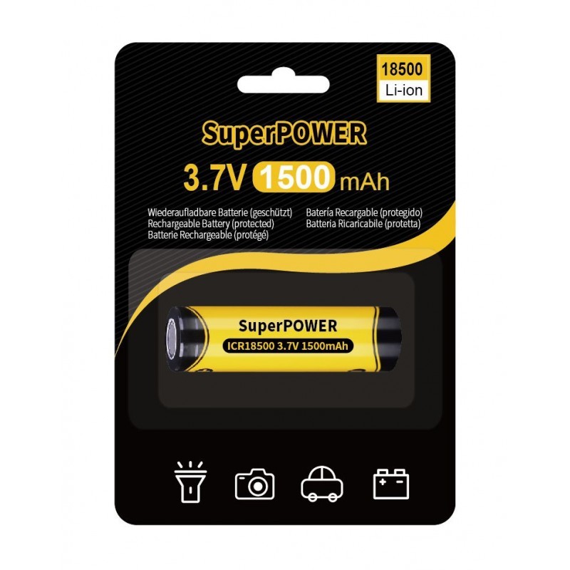  - Rechargeable - 1500 mAh (3,7V) - Li-ion