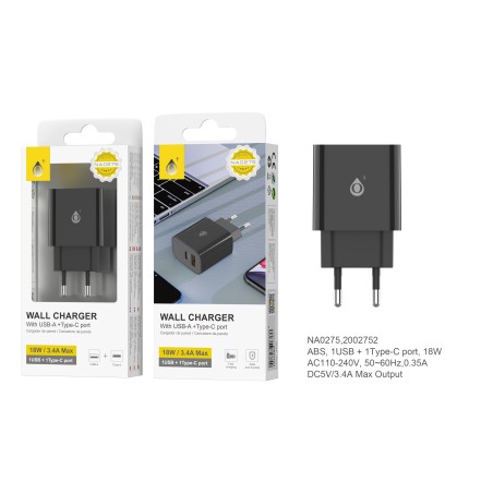 Charger - Wall Charger (With USB-4 + Type C port)