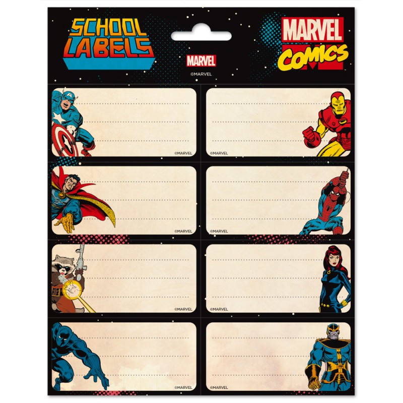 Sticker - Adhesive Labels - Marvel
