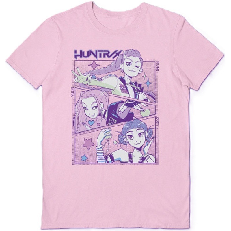 T-shirt - KPop Demon Hunters - Light Pink - Huntrix