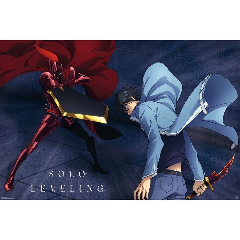 Poster - Rolled and shrink-wrapped - Solo Leveling - Jinwoo vs Igris