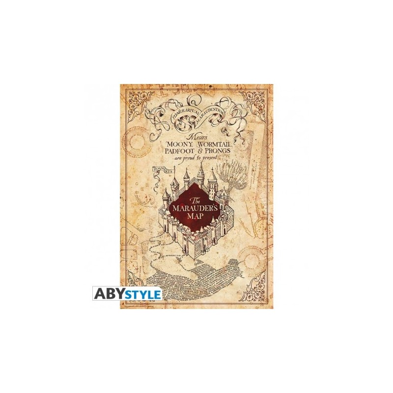Poster - Roulé et filmé - Harry Potter - Carte du Maraudeur