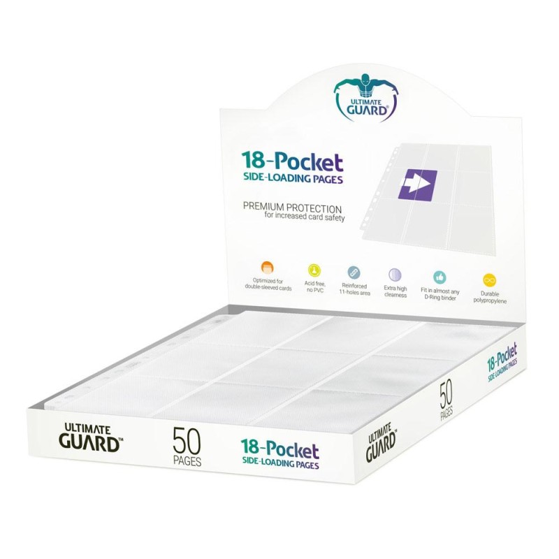 Portfolio - Side-Loading - 18-Pocket Pages (50ct) -  White