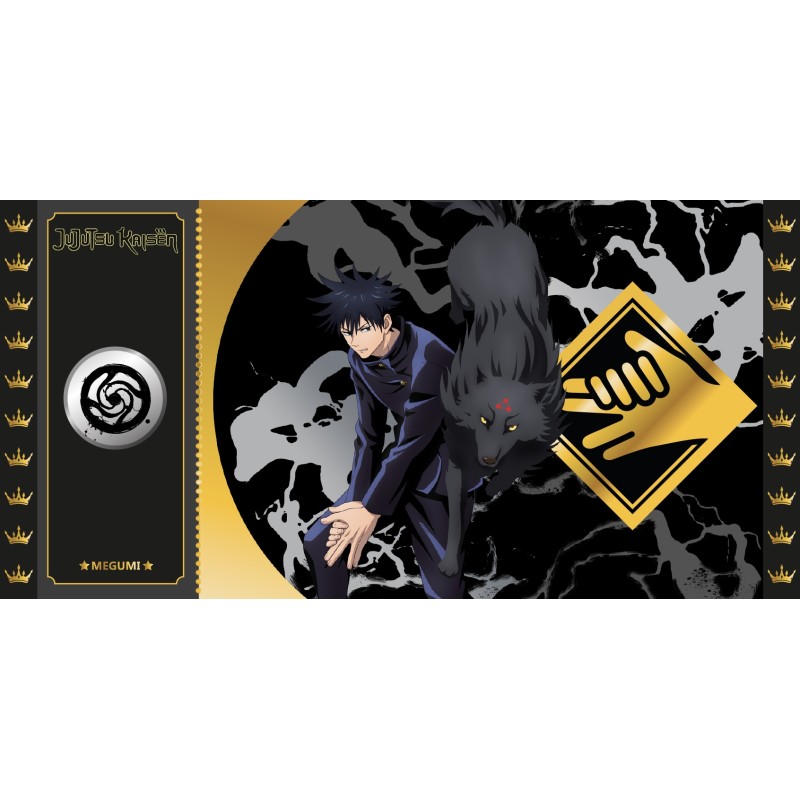 Collector Ticket - Golden Tickets Black Edition - Jujutsu Kaisen - "3000pcs Limited" - Megumi Fushiguro