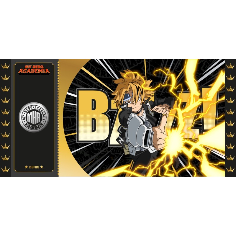 Collector Ticket - Golden Tickets Black Edition - My Hero Academia - "2000pcs Limited" - Denki Kaminari