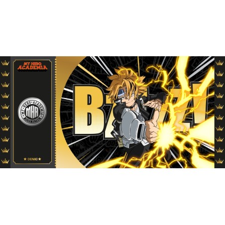 Ticket de collection - Golden Tickets Black Edition - My Hero Academia - "2000pcs Limited" - Denki Kaminari