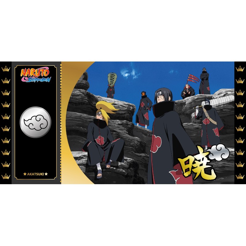 Ticket de collection - Golden Tickets Black Edition - Naruto - "5000pcs Limited" - Akatsuki