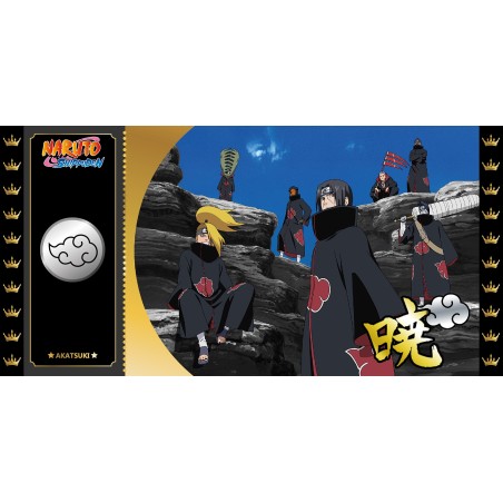 Ticket de collection - Golden Tickets Black Edition - Naruto - "5000pcs Limited" - Akatsuki