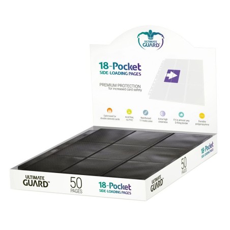 Portfolio - Side-Loading - 18-Pocket Pages (50ct) - Black