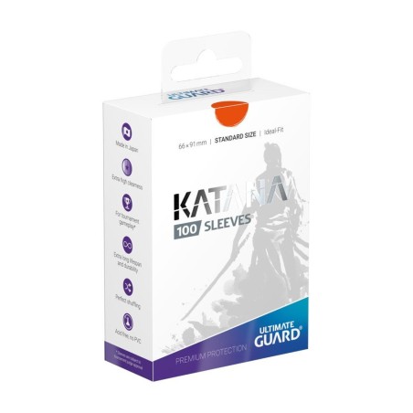 Sleeves - 100 Pcs - Katana - Standard - Orange