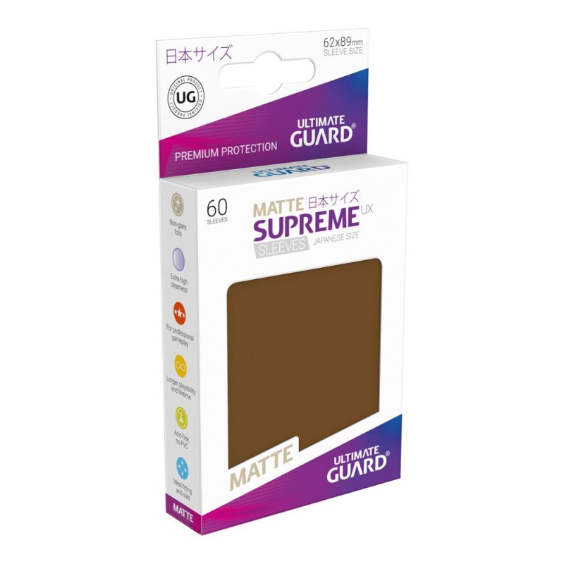 Sleeves - 60 Pieces - Supreme UX - Small - Matte Brown