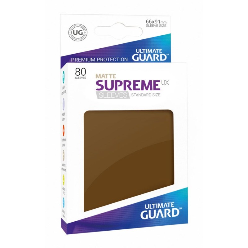 Sleeves - 80 Pieces - Supreme UX - Standard - Matte Brown