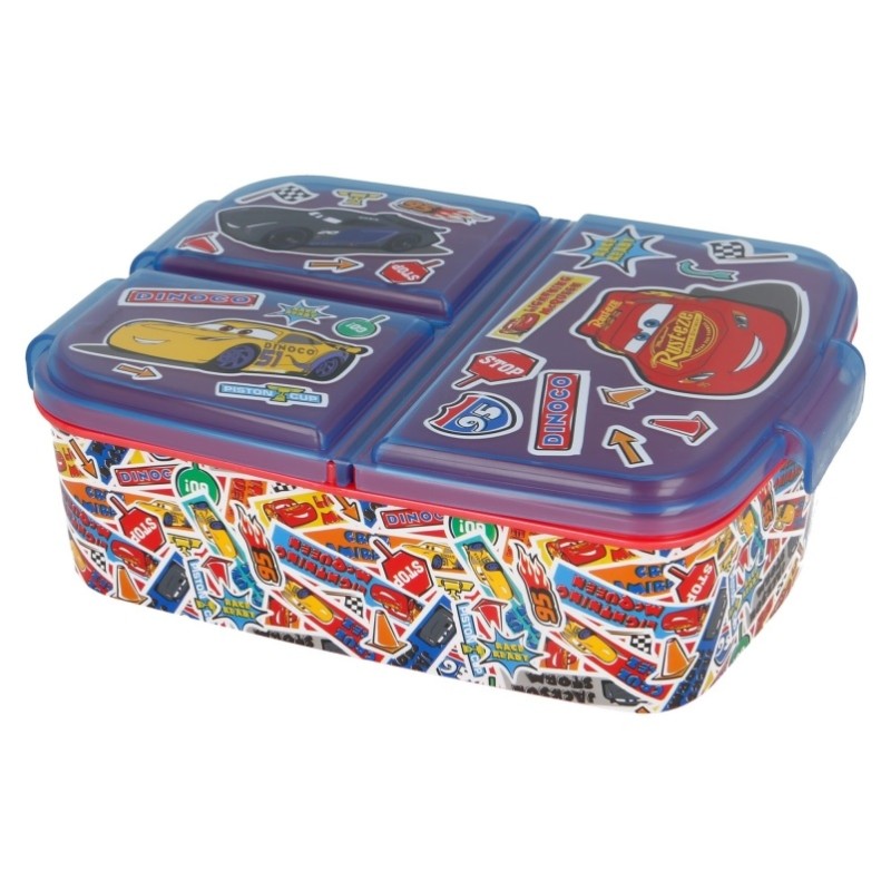 Lunch Box - Multi-compartment - Cars - Stickers