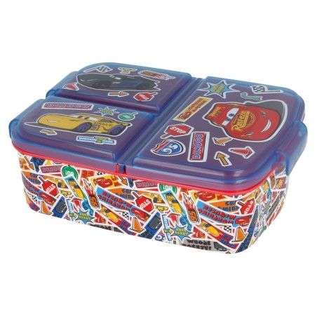 Boîte à repas - Multi compartiments - Cars - Stickers