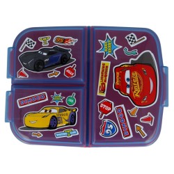 Boîte à repas - Multi compartiments - Cars - Stickers