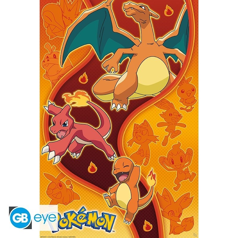 Poster - Rolled and shrink-wrapped - Pokemon - Fire type