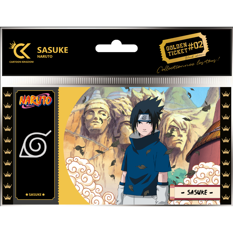 Ticket de collection - Golden Tickets Black Edition - Naruto - Sasuke Uchiha