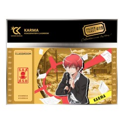 Ticket de collection - Golden Tickets Black Edition - Assassination Classroom - Karma Akabane