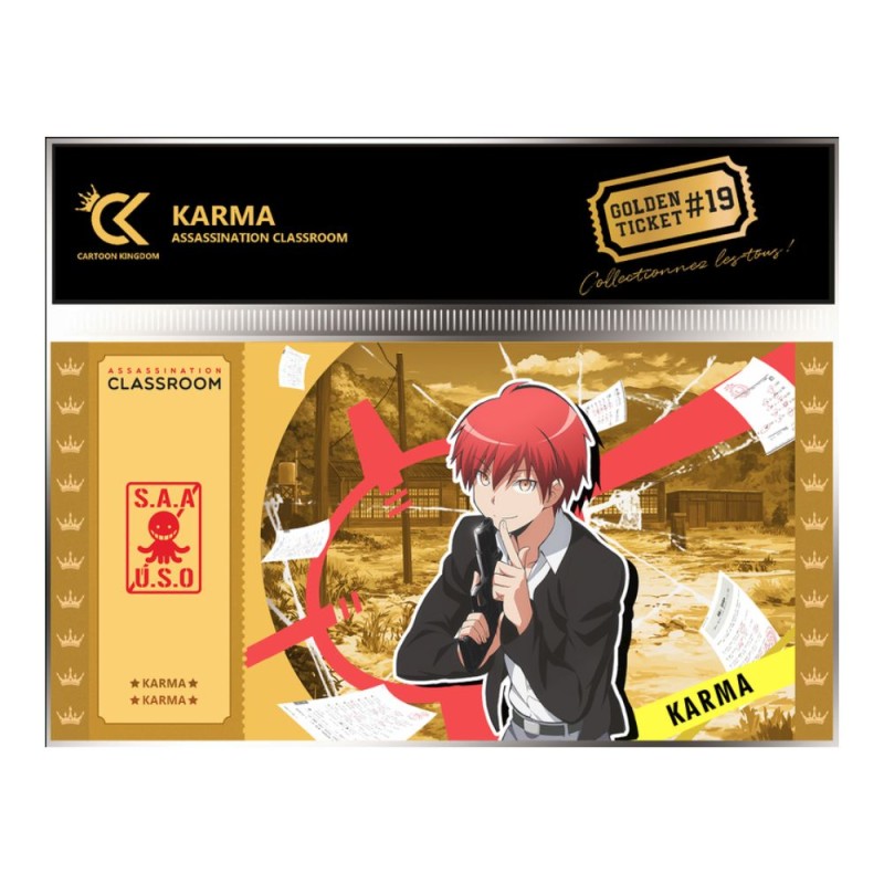 Ticket de collection - Golden Tickets Black Edition - Assassination Classroom - Karma Akabane