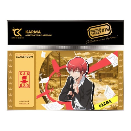 Ticket de collection - Golden Tickets Black Edition - Assassination Classroom - Karma Akabane