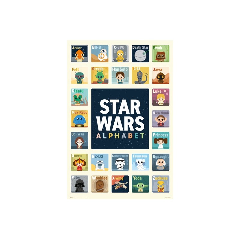 Poster - Roulé et filmé - Star Wars - Alphabet
