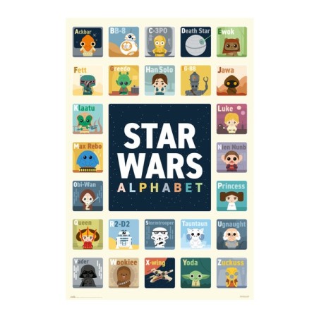 Poster - Rolled and shrink-wrapped - Star Wars - Alphabet