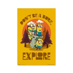 Poster - Rolled and shrink-wrapped - Minions - Don't be bore, explore