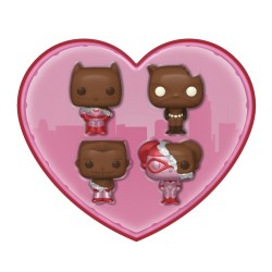 POP - Pack de 4 - Pocket POP - DC Comics - Saint-Valentin
