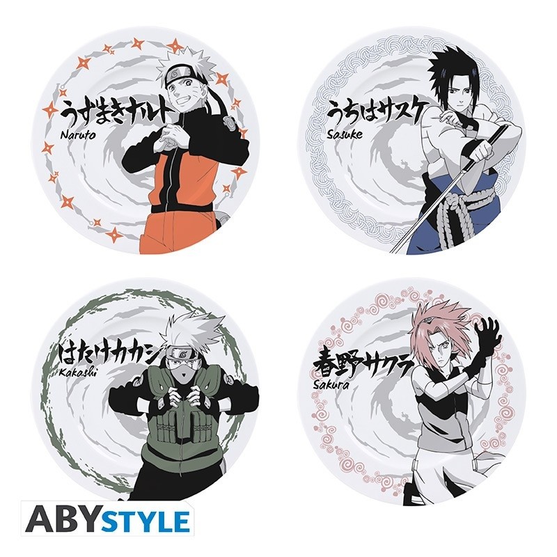 Plate - Set of 4 - Naruto - Characters