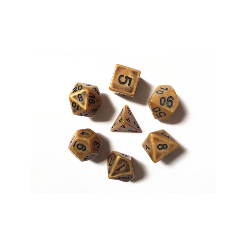 Dice sets - Dices - "Antique Gold" Color
