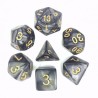 Dice sets - Dices - "Black Pearl & Gold" Color