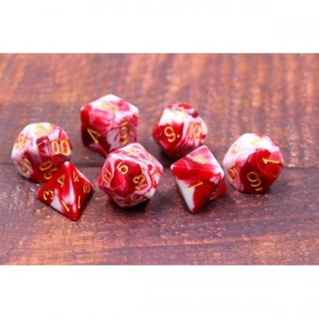 Set de dés - Dés - Couleur "Cherry Cream"