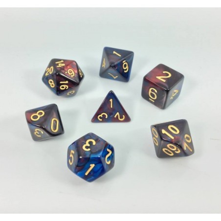Dice sets - Dices - "Red & Blue Fusion" Color