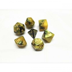 Set de dés - Dés - Couleur "Fusion Jaune & Noir"