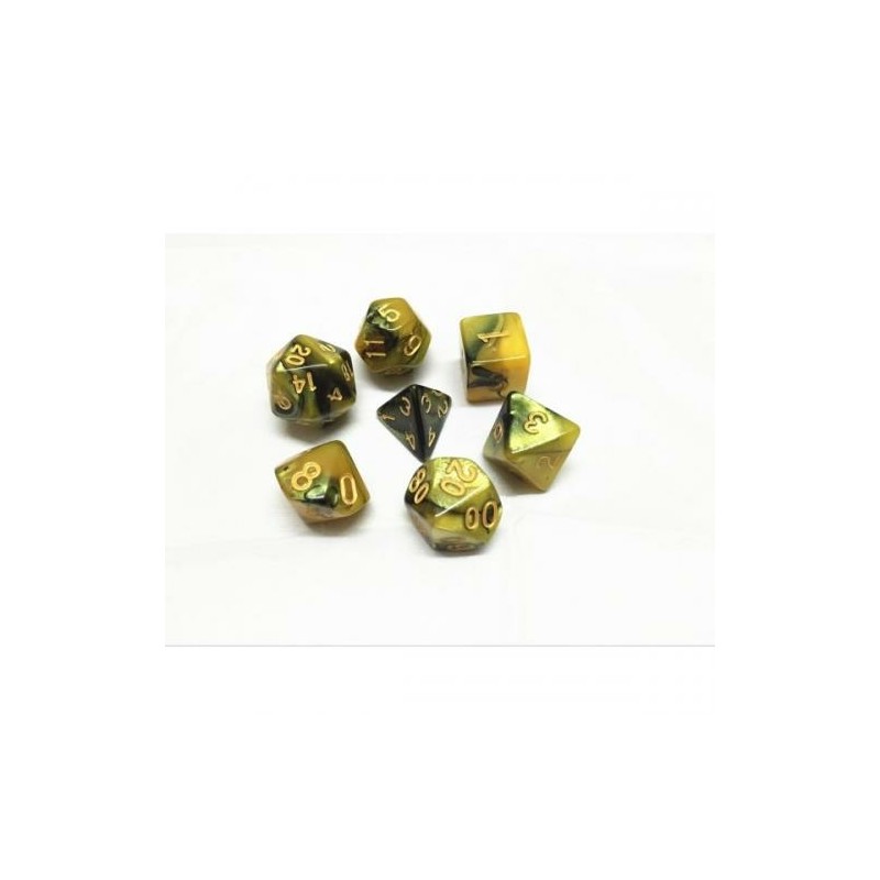 Set de dés - Dés - Couleur "Fusion Jaune & Noir"