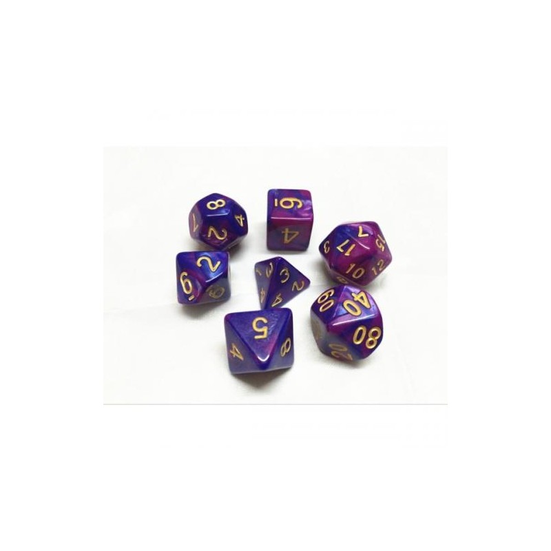 Dice sets - Dices - "Blue & Violet Fusion" color