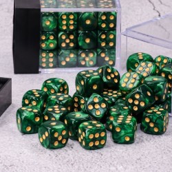 Dice sets - Dices - Set of 36 dice - Green (with box)