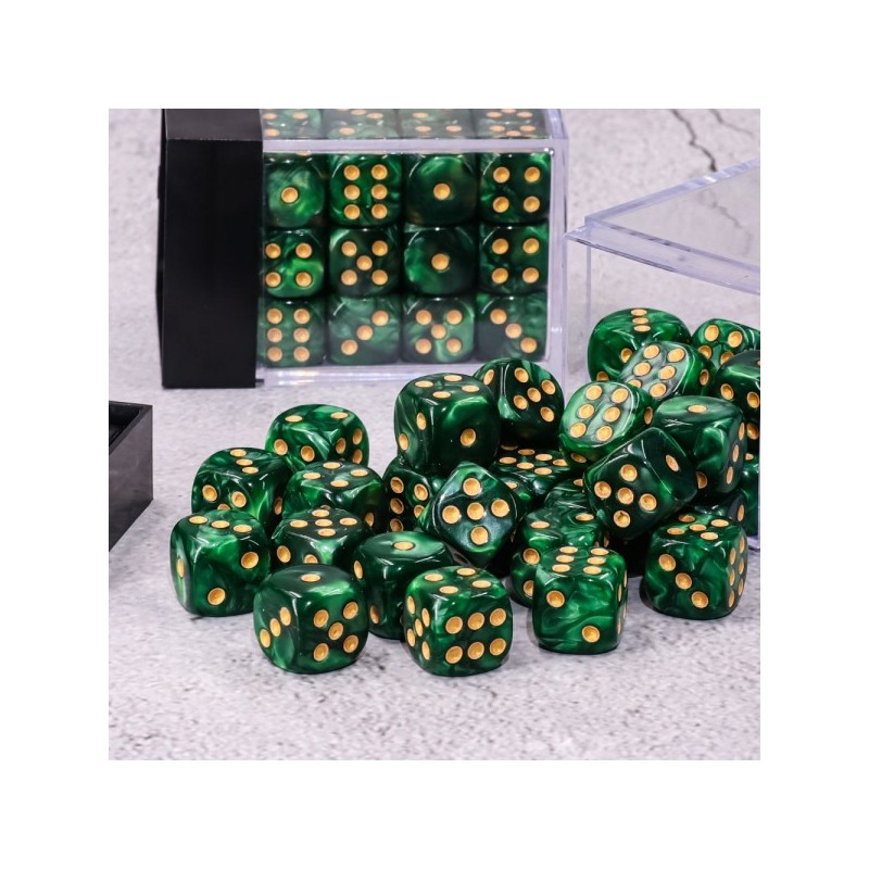 Dice sets - Dices - Set of 36 dice - Green (with box)