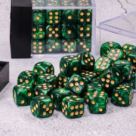 Dice sets - Dices - Set of 36 dice - Green (with box)