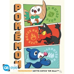 Poster - Flat - Pokemon - Starters