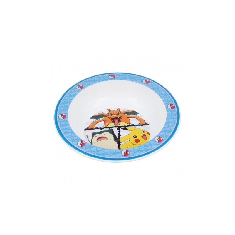 Assiette - Pokemon - Dracaufeu, Ronflex & Pikachu
