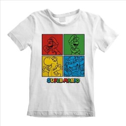T-shirt - Super Mario - Squares - 5 - 6 ans