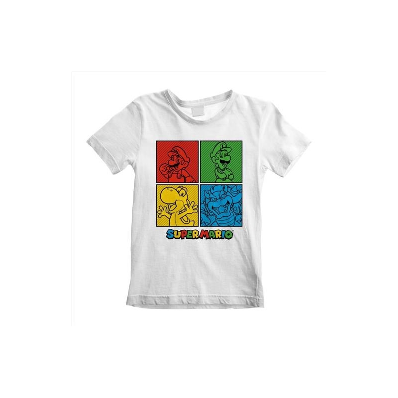 T-shirt - Super Mario - Squares - 5 - 6 years