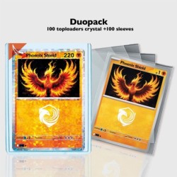 Sleeves - 100x Toploader + Protège Cartes - 35pt - Standard