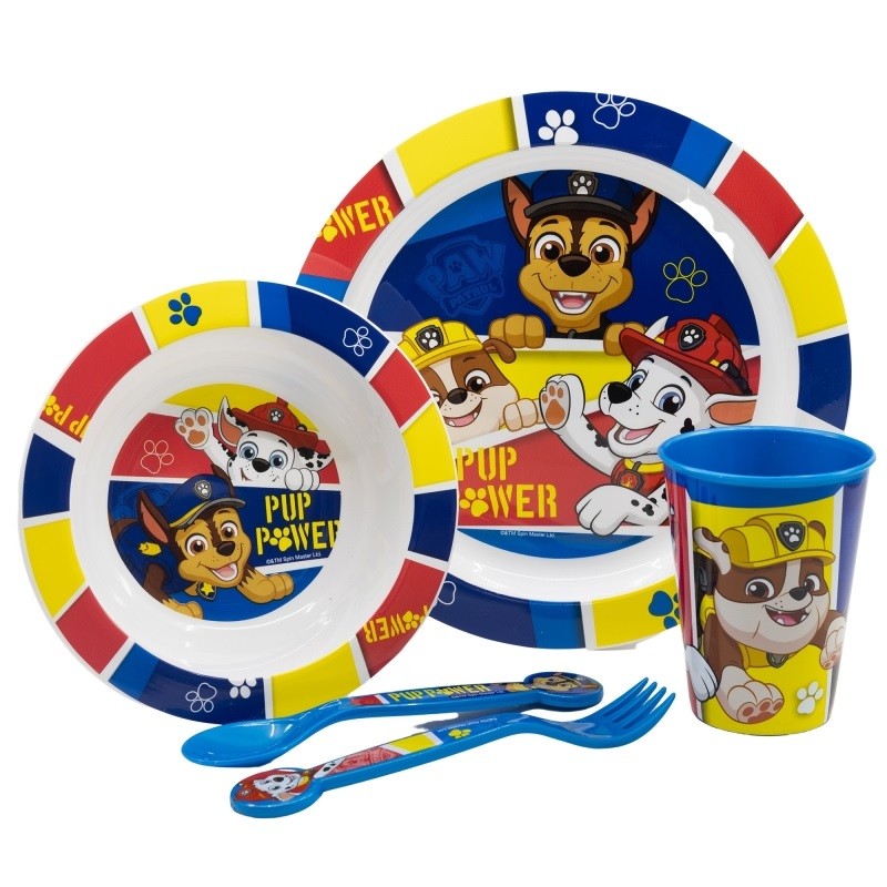 Set of dishes - Paw Patrol - Chase, Rubble & Marshall