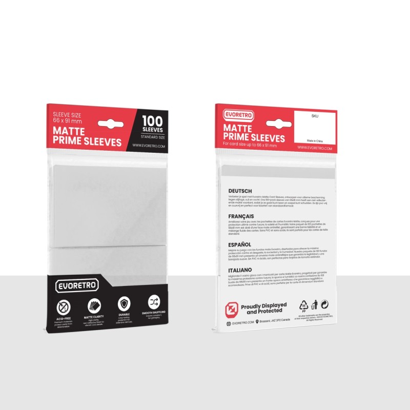 Protège-cartes - 100 pièces - Standard - Transparent Matte