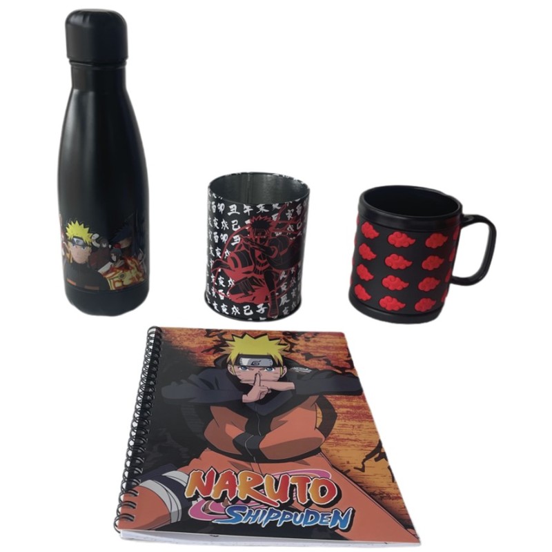 Set - Naruto - Bottle + Pencil holder + mug + Notebook