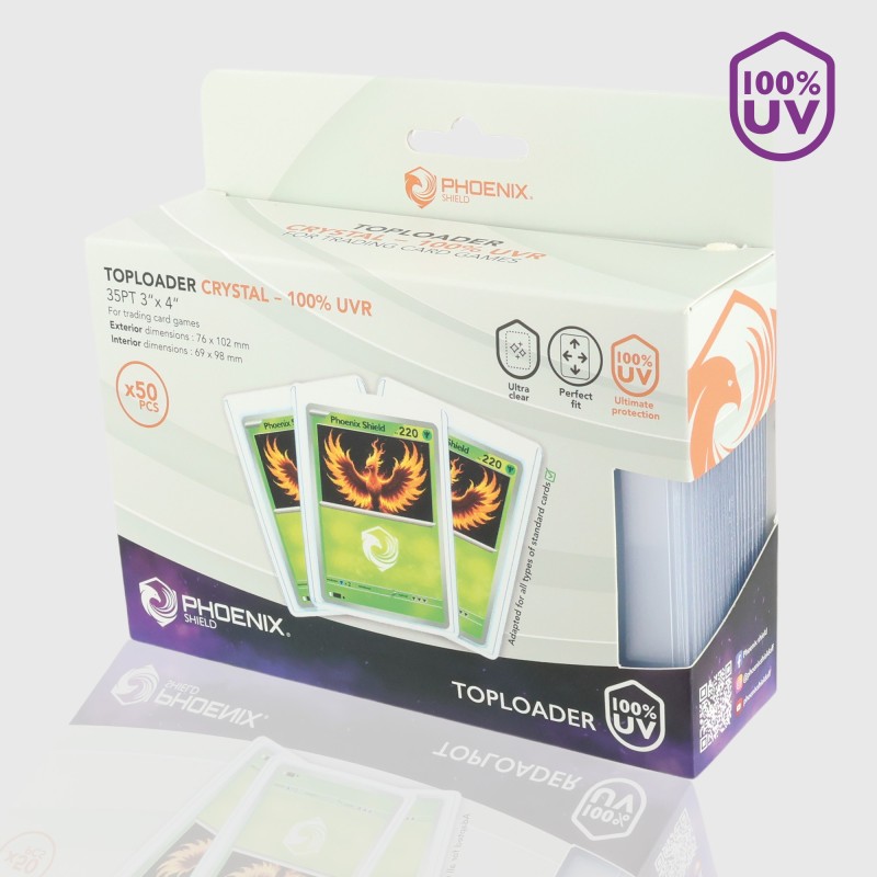 Sleeves - 50x Toploader Crystal - 35pt - UV100